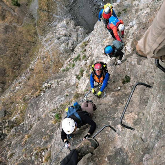 Via ferrata delle cascate di Novalesa. 29/03/2025. (Foto di Stefania Ceretto G.)