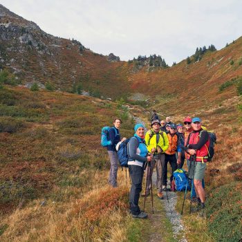 Salita verso il Colle della Garda. Gita sociale Monte Rena-Monte Taf, 14/09/2025 (Foto di Stefania Ceretto G.)
