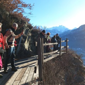 Il panorama è grandioso. Gita sociale al Castello di Cly. 1 febbraio 2026. (Fotografia di Gianpiero Oberto).