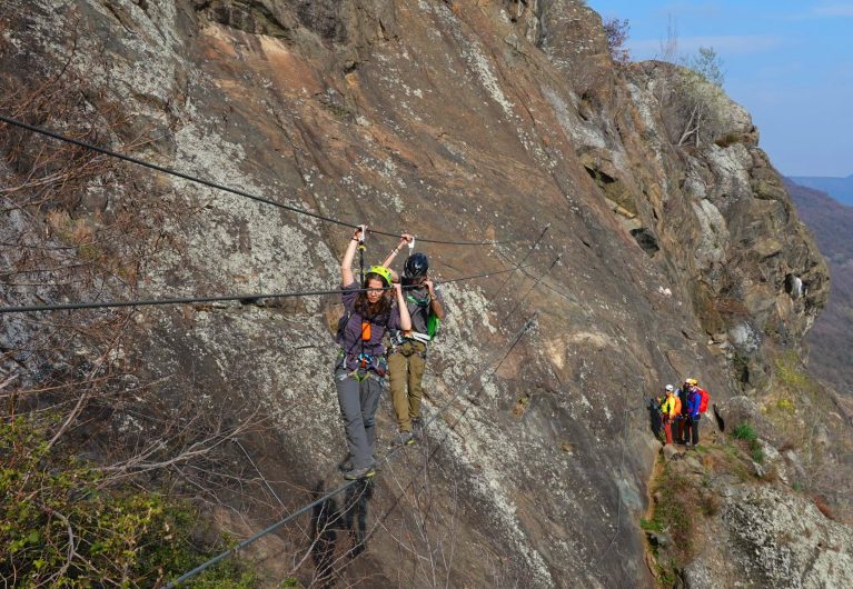 Via ferrata “La Ruceia” a Condove. 21 marzo 2026 (Foto di Beppe Martino).