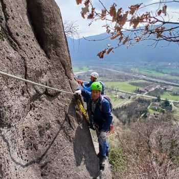 Via ferrata “La Ruceia” a Condove. 21 marzo 2026 (Foto di Flavio Chiarottino).