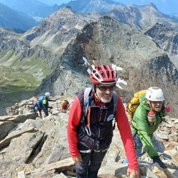 Gita sociale di arrampicata al Grand Tournalin, punta nord. 19/07/2026 (Foto di Gianpiero Oberto).